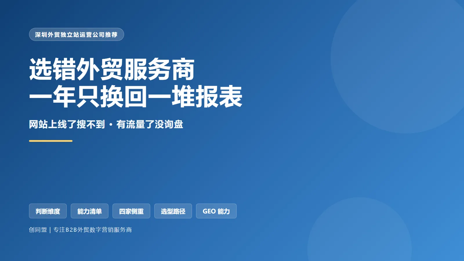 创同盟外贸站点