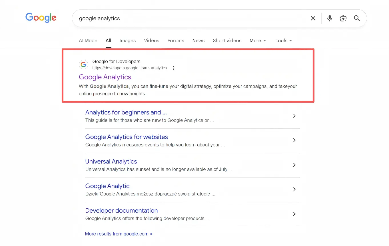 google analytics