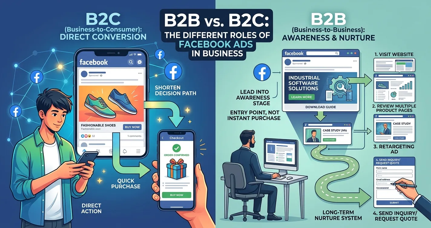 1784099068782757.webp 图4:Facebook广告在B2B与B2C中的完全不同角色.webp
