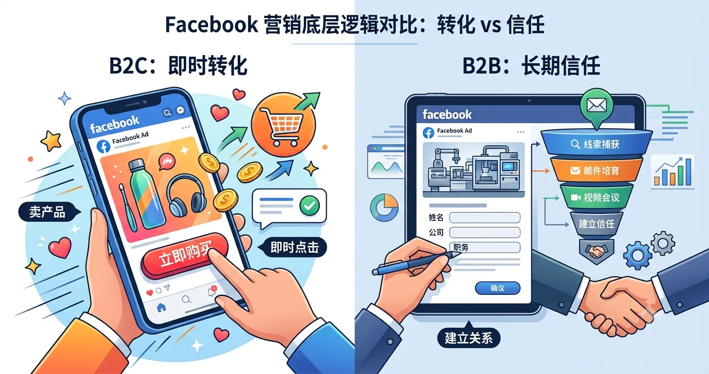 图6：B2B和B2C在Facebook上的差异.webp