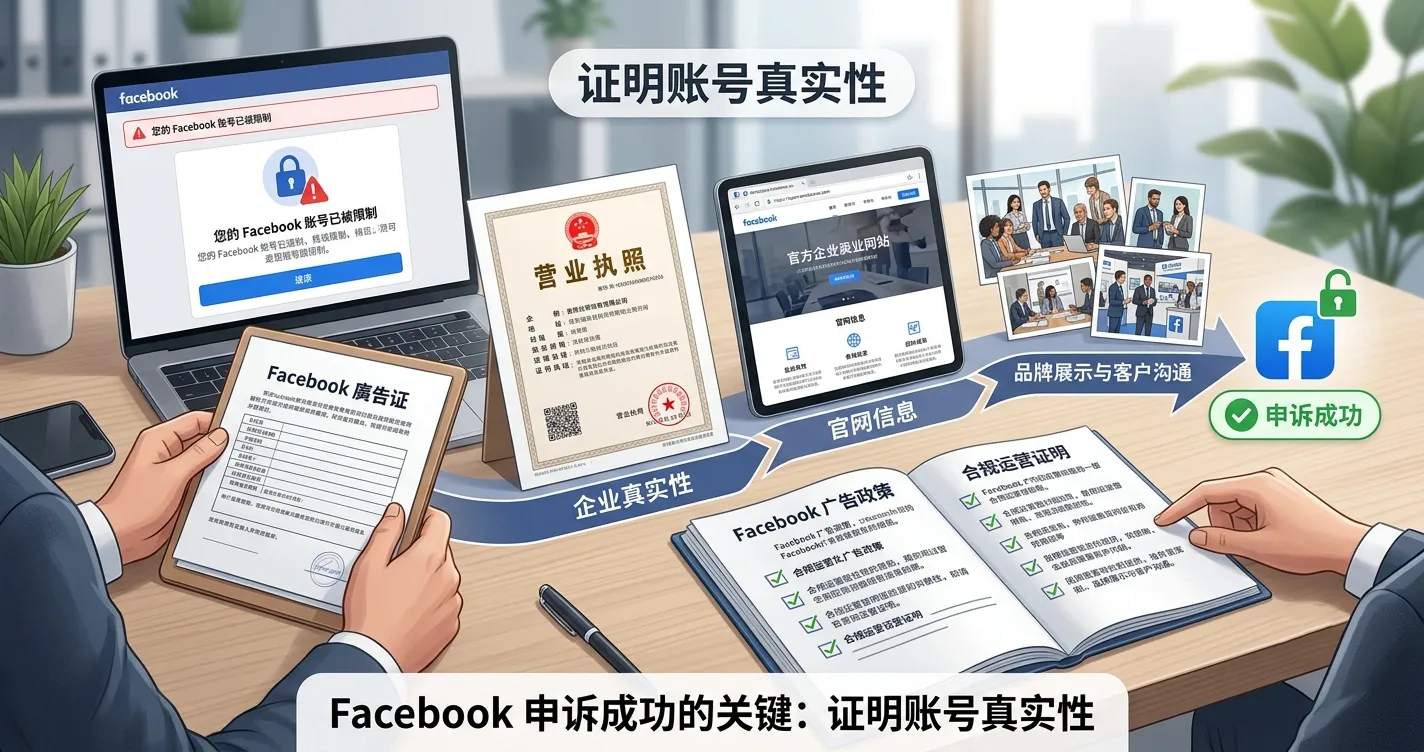 3.Facebook申诉成功的关键是证明账号真实性.webp